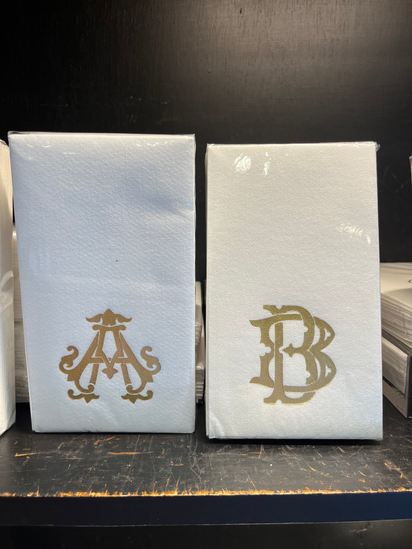 Linun Guest Towels - Monogram Chic