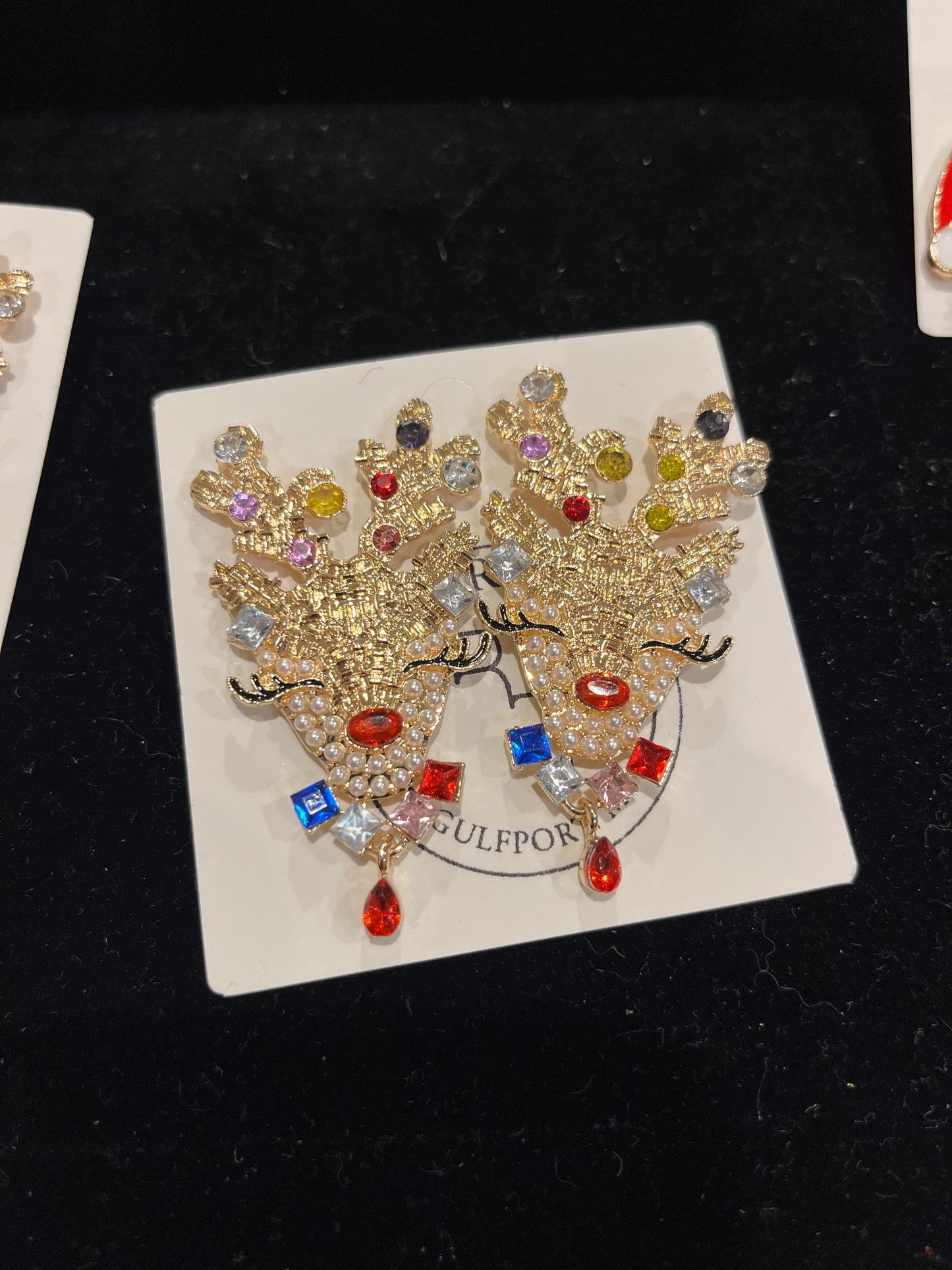 Christmas Earring Assorted Jeweled