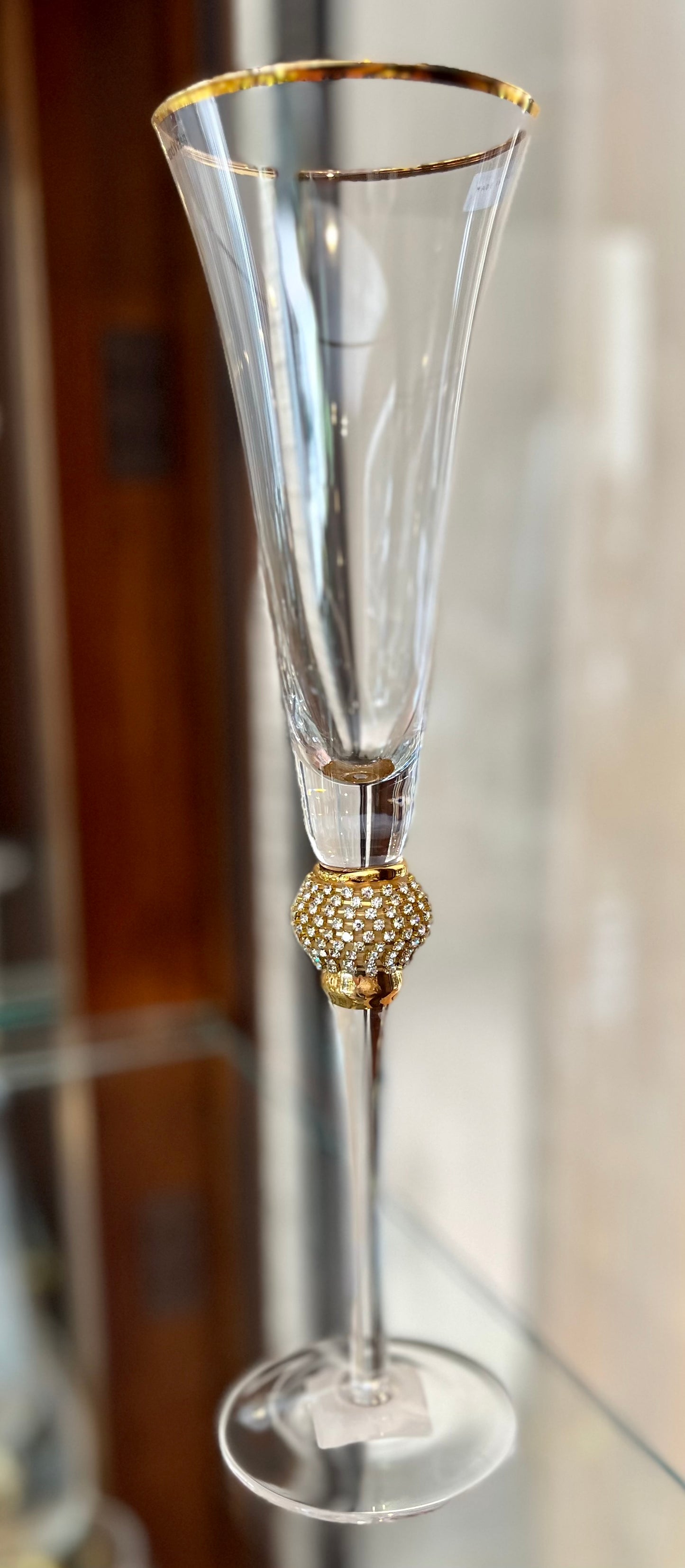 Pave Gold Champagne Flute