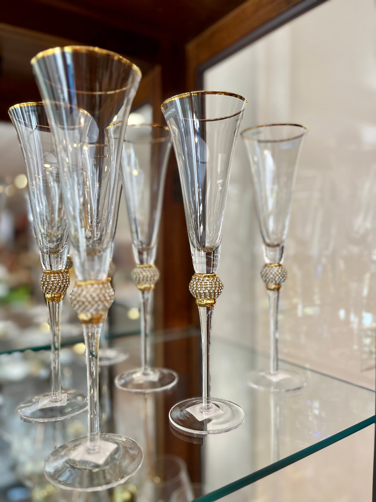 Pave Gold Champagne Flute