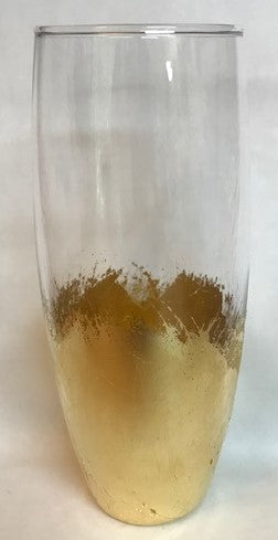 Champagne glass Stemless 10 oz goldleaf