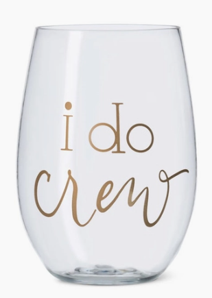 Wedding Stemless Wine Glass