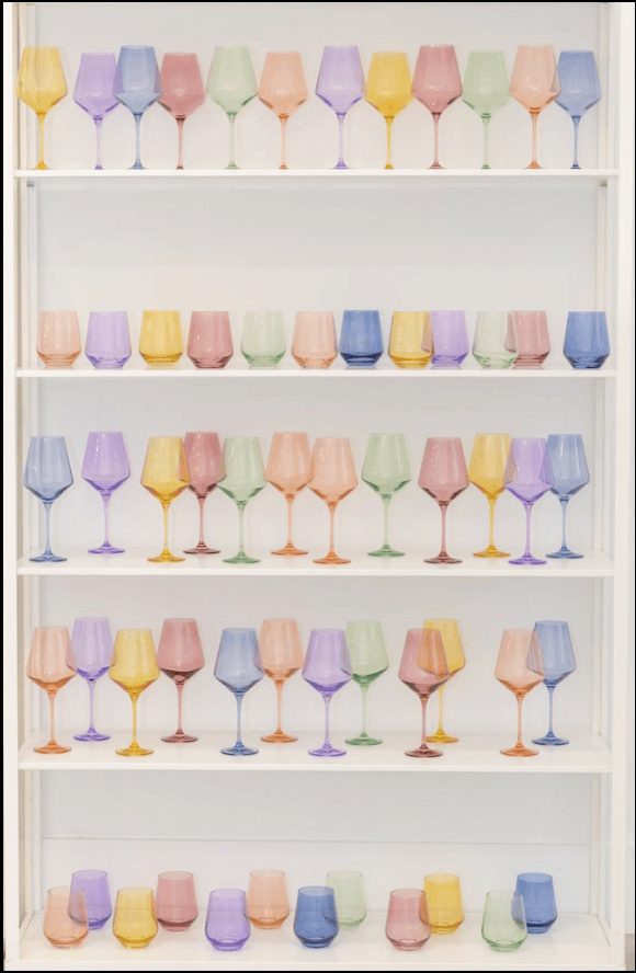 ESTELLE COLORED WINE STEMWARE