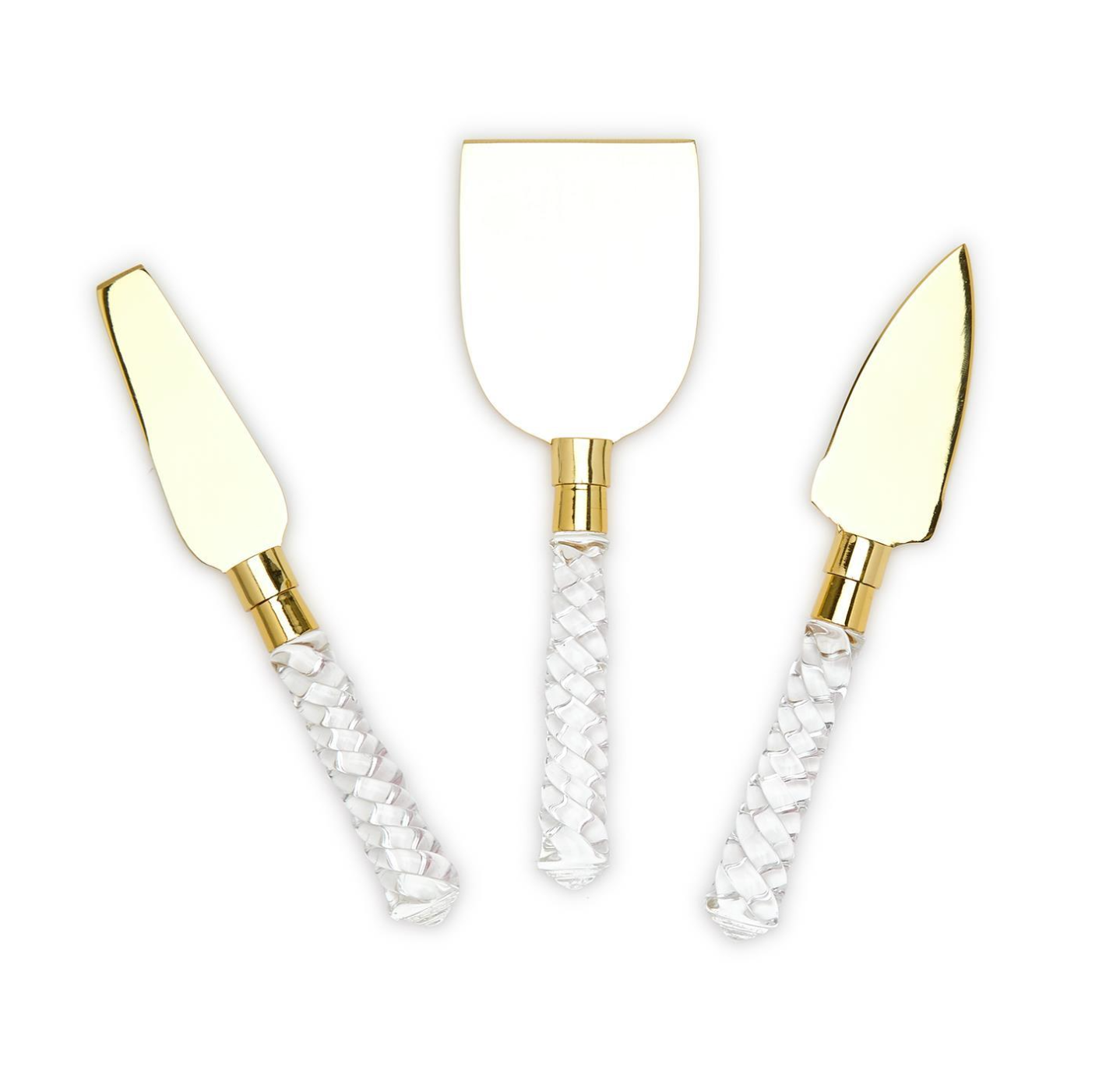 Crystal Clear Set of 3 Cheese Knives in Gift Box