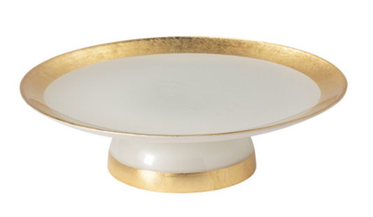 Glass Band Gold Footed Plate - Camilla