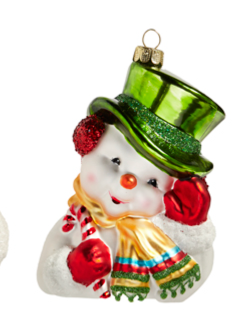 5" RETRO CHRISTMAS ORNAMENT FROSTY