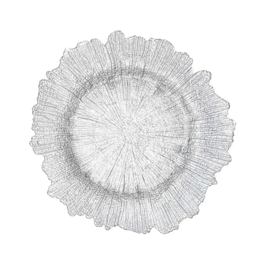 Glass Reef Charger Plate 13" - Silver