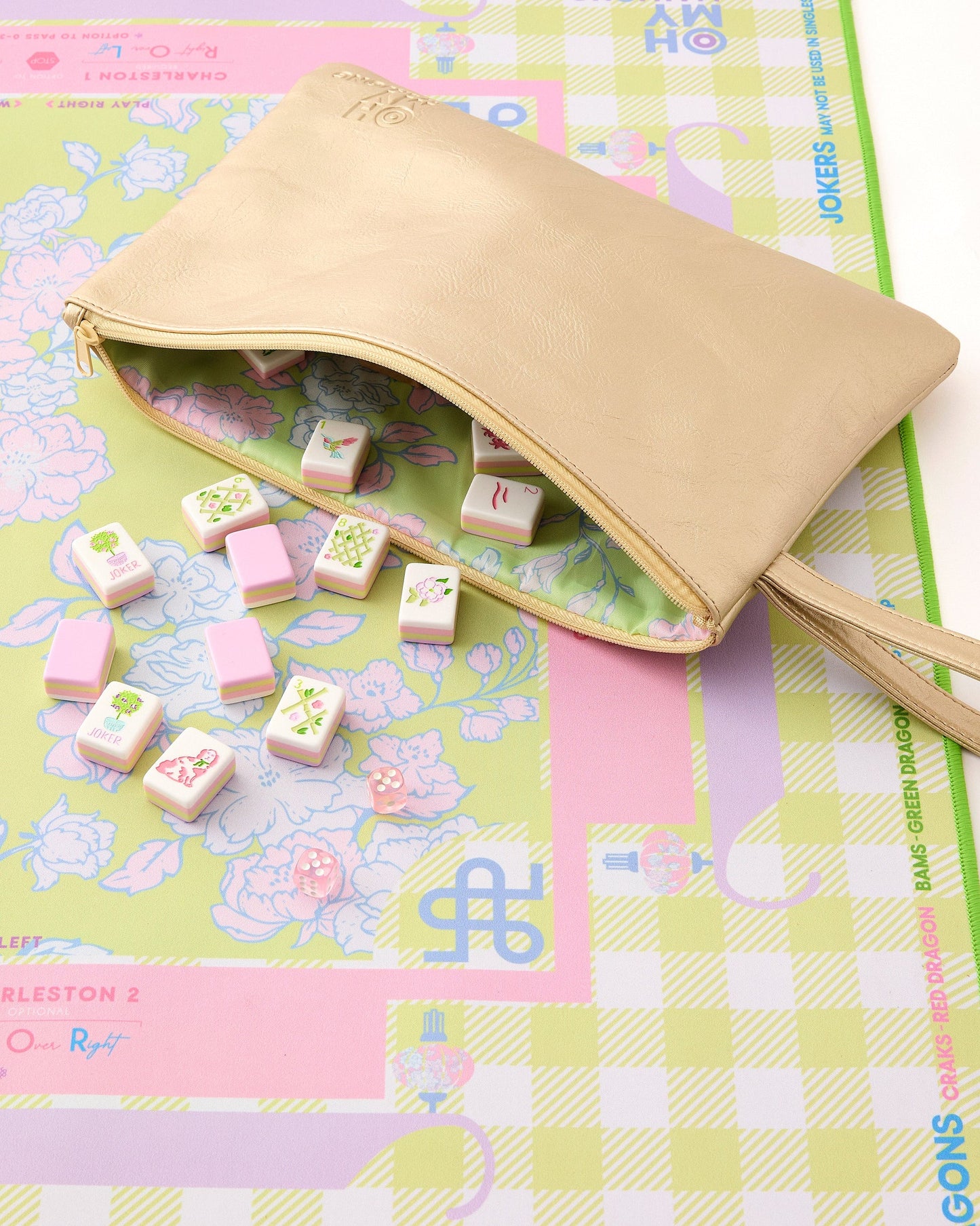 Champagne Bloom Tile Bag