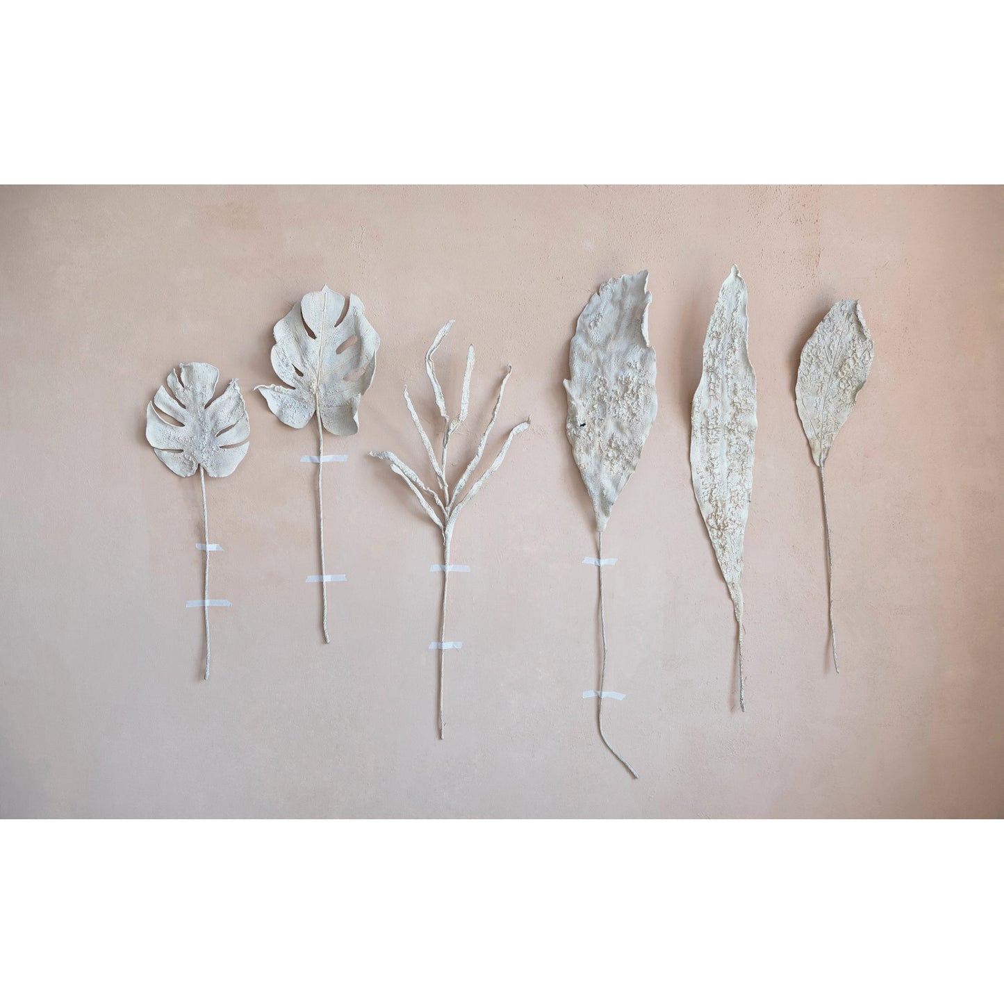 Faux Philodendron Split Leaf, Plaster Finish