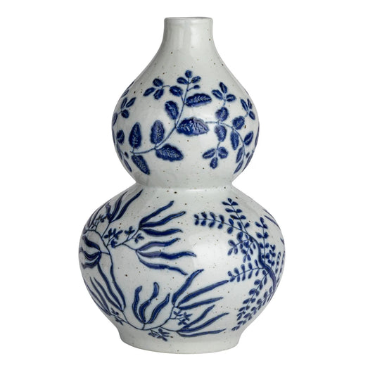 Hand-Painted Stoneware Vase