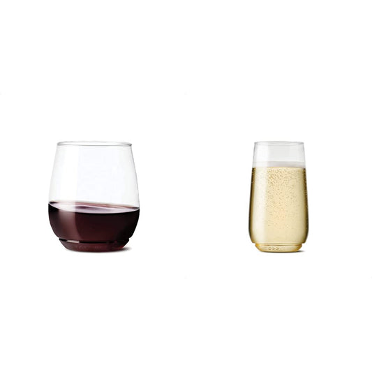 4 pack plastic Wine/Champagne glasses