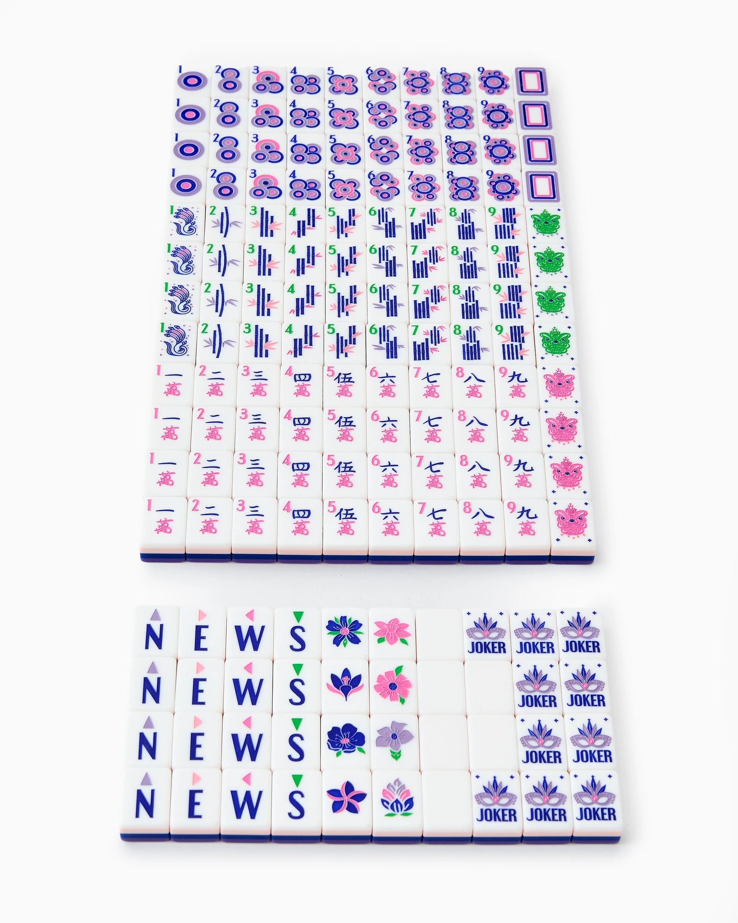 Lilac Soiree Mahjong Tiles