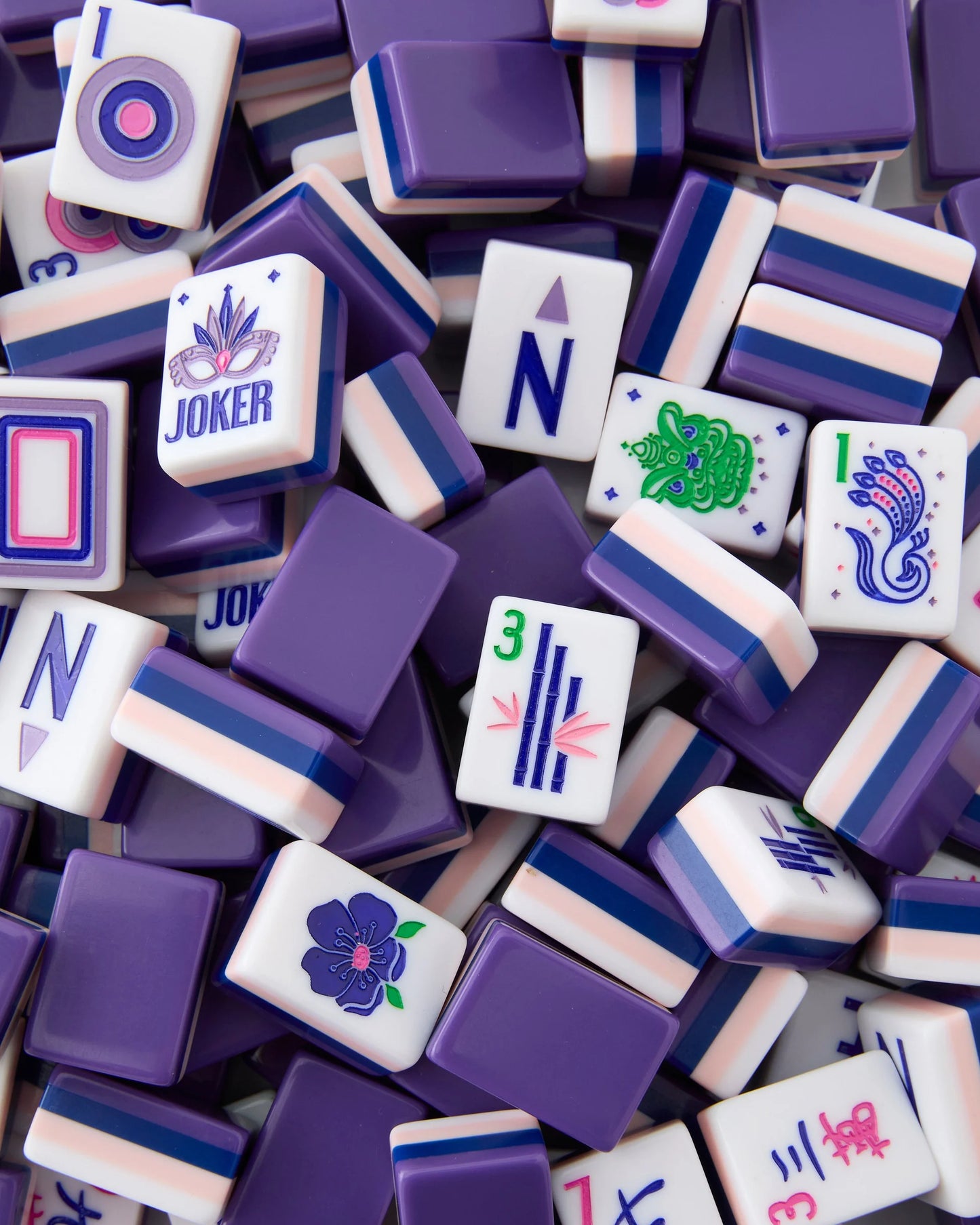 Lilac Soiree Mahjong Tiles