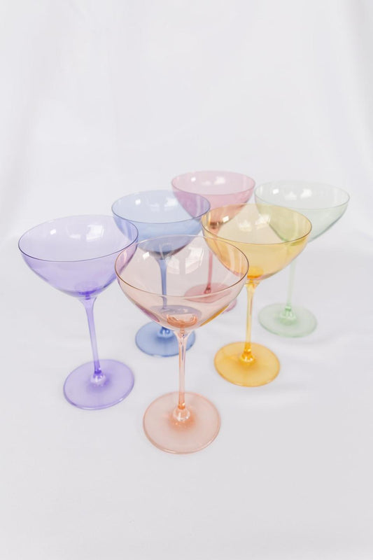 ESTELLE COLORED MARTINI GLASS