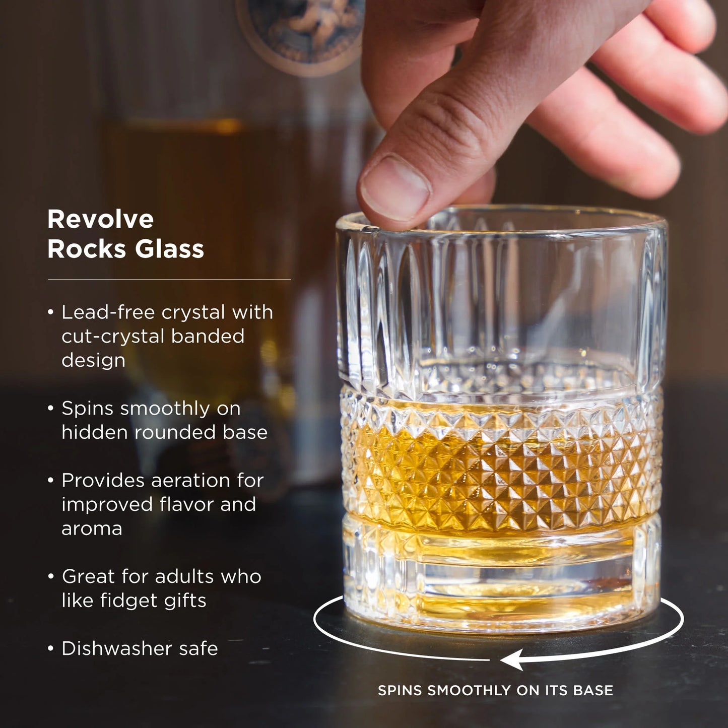 REVOLVE CRYSTAL ROCKS GLASS