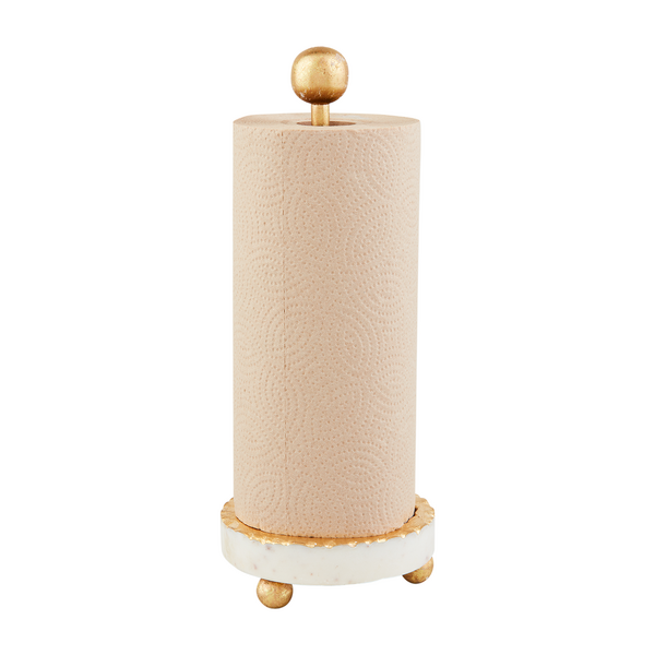 Gold Marble Paper Towel Holder