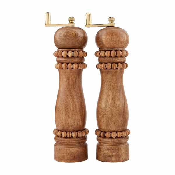 BEADED SALT AND PEPPER GRINDER SET