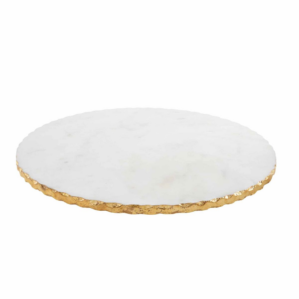 Gold Edge Marble Lazy Susan