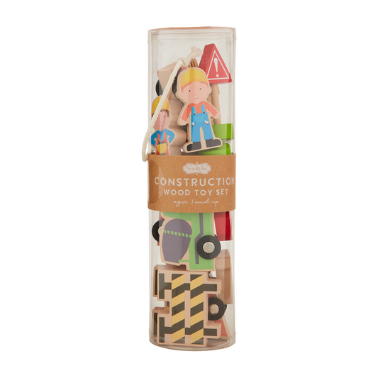 CONSTRUCTION WOOD TOY SET