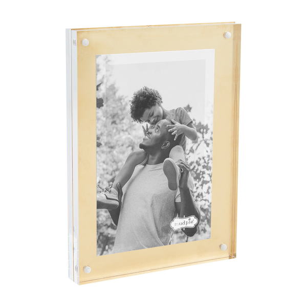 SMALL BRASS ACRYLIC FRAME